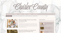 Desktop Screenshot of charlescountymedicalsociety.org