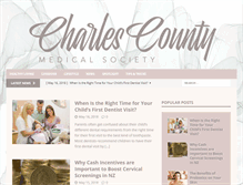 Tablet Screenshot of charlescountymedicalsociety.org